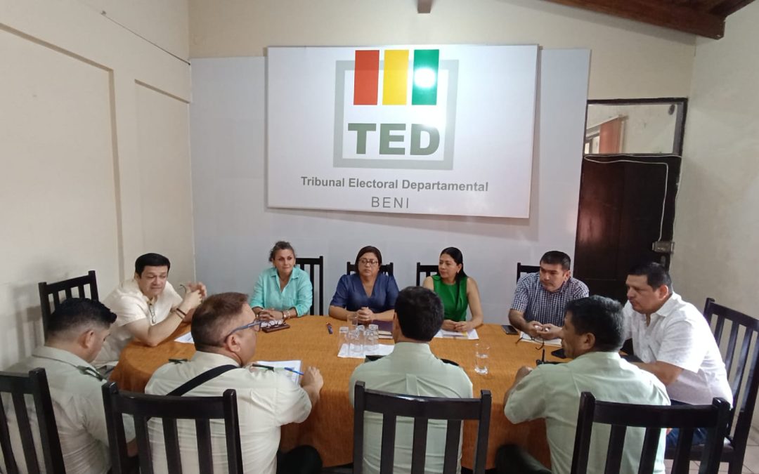 TED BENI Y COMANDO DEPARTAMENTAL COORDINAN SEGURIDAD PARA ELECCIONES SUBNACIONALES