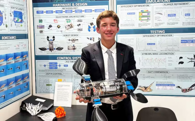 TIENE 15 AÑOS Y CONSTRUYÓ UNA TORTUGA ROBÓTICA CON IA QUE DETECTA CONTAMINACIÓN BAJO EL AGUA CON UN 96% DE PRECISIÓN