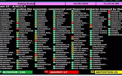 LA ONU EXIGE EL FIN DEL BLOQUEO A CUBA